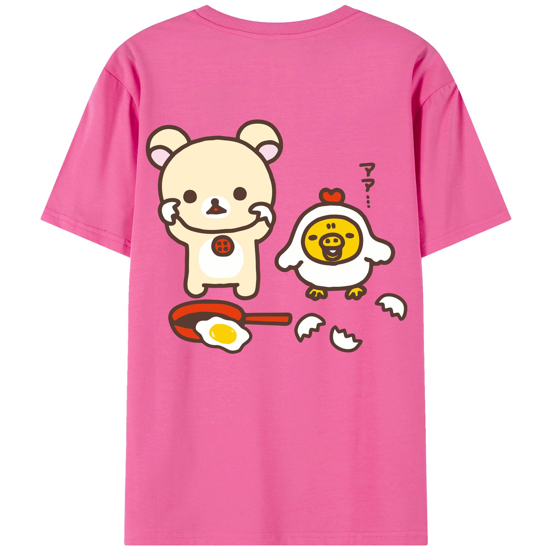 （画像用） リラックマ リラックマ キイロイトリ Rilakkuma Korilakkuma Kiiroitori レディース半袖Tシャツ(バックプリント)